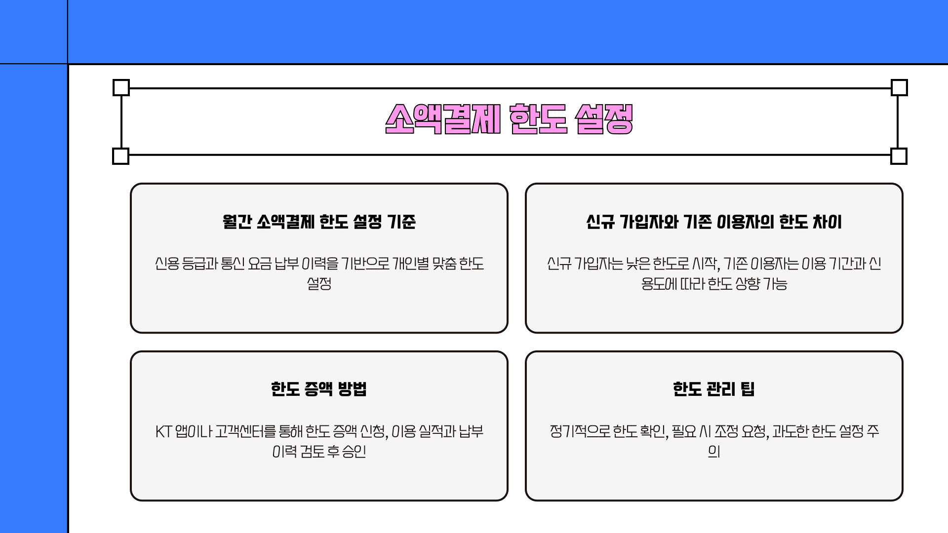 소액결제 한도 설정